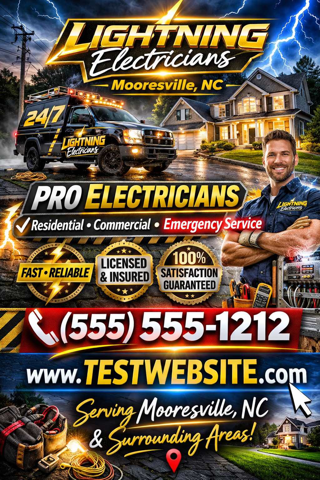 Electricians Business Local Ad Design